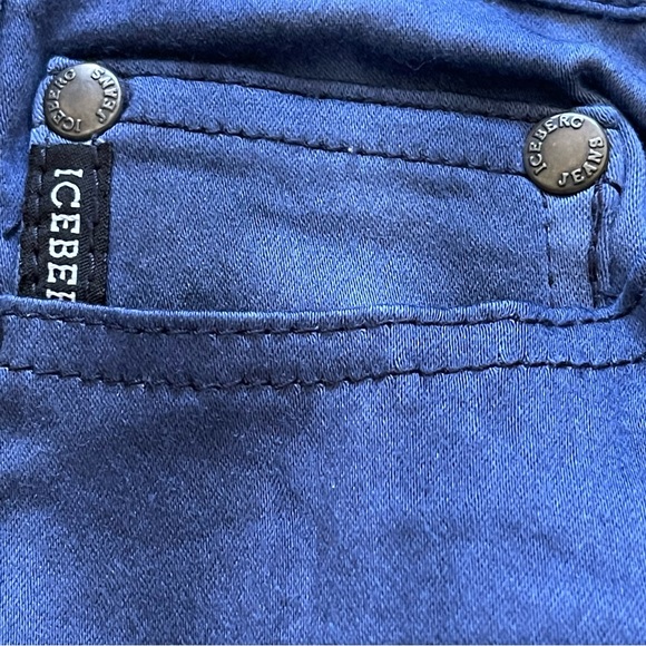 Iceberg Jeans Vintage Dark Blue Ombré Stripe Print Size 27 - Picture 14 of 15